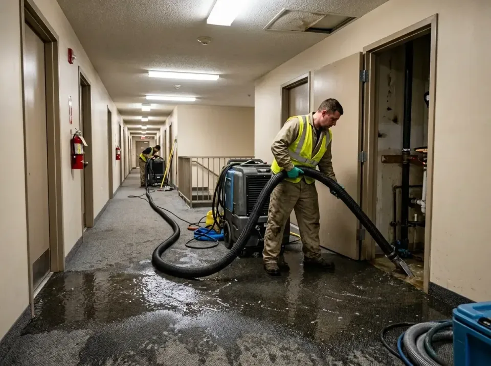 multi-unit-apartment-hallway-f-005 — frequently asked questions, Emergency Burst Pipe Water Extraction & Removal in McQueene…